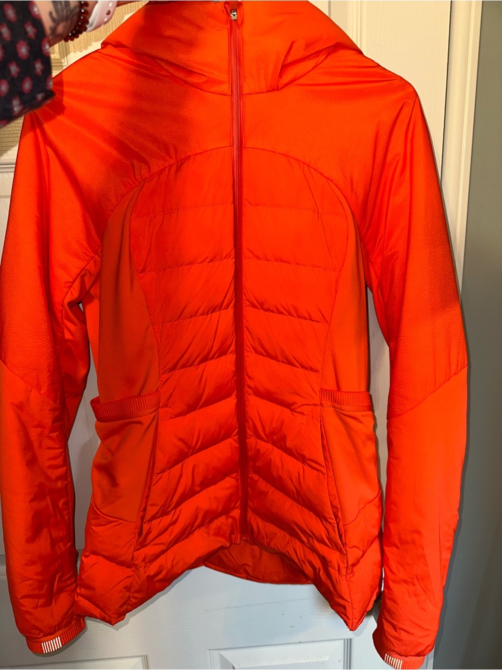 GUC 10 lululemon down for it all atomic orange coat